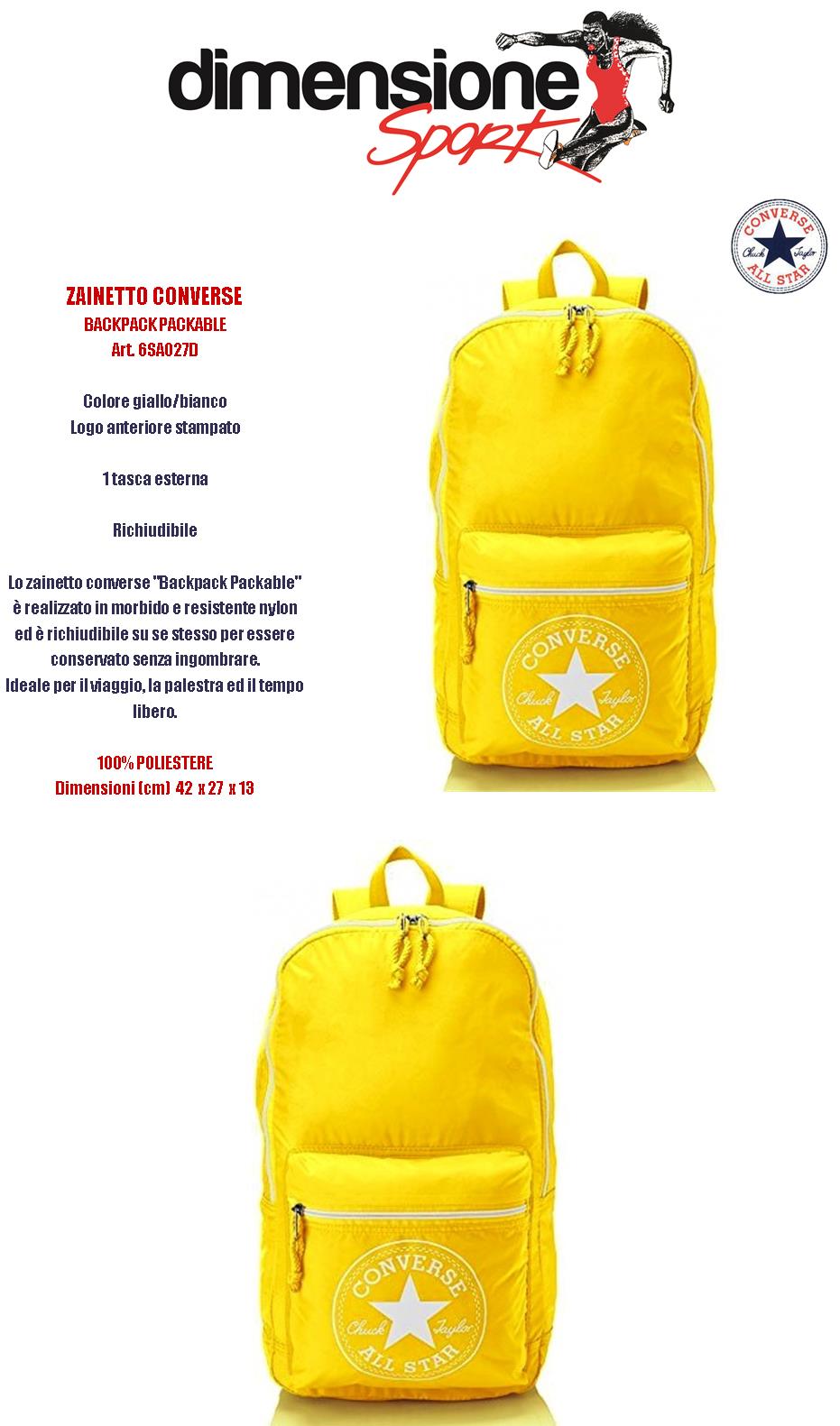 zaino converse giallo